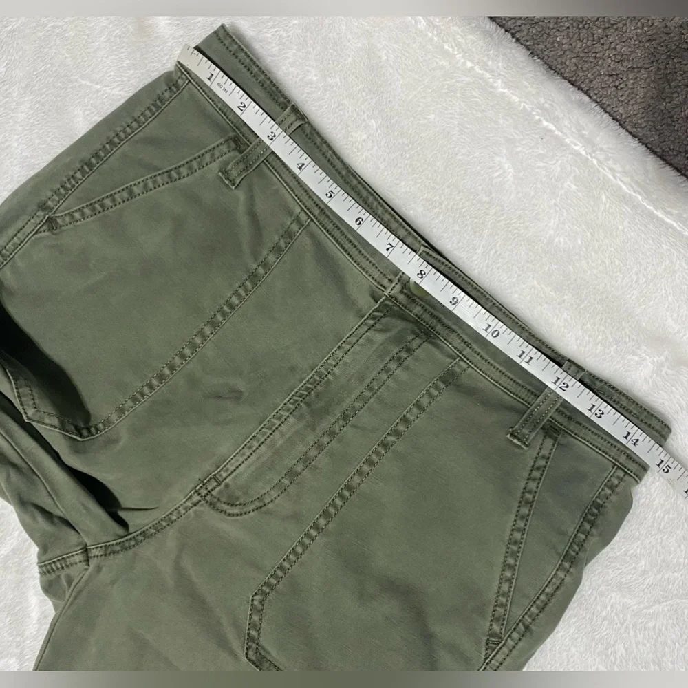 J.Crew The New Straight-Leg Cargo Pant Olive Green High Rise Twill Size 27